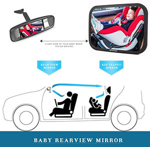 Funbliss Baby car Mirror Most Stable Backseat Mirror for Mommy