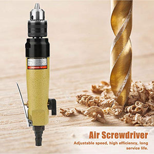 Pneumatic Drill,1/2" Pneumatic Air Drill 900rpm CW/CCW Handle Type Reversible Variable Speed Drilling Tool Engraving Grinder With 360°Reversible Handle For Furniture Hardware Machinery(03)