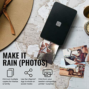 Lifeprint 2x3 Portable Photo AND Video Printer for iPhone and Android. Make Your Photos Come To Life w/ Augmented Reality - Black