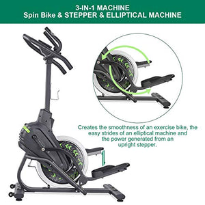 MARNUR Stepper Elliptical Machine Trainer Elliptical Climber with 20LBS Large Flywheel & Crank Technology for Exercise Workout at Home