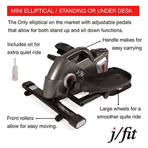 JFIT 50-1000-PEWj/Fit Under Desk & Stand Up Mini Elliptical, Pewter