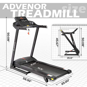 ADVENOR Treadmill Motorized Treadmills 2.5 HP Electric Running Machine Folding Exercise Incline Fitness Indoor