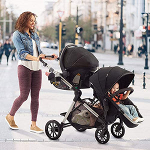 Evenflo Pivot Xpand, Single-to-Double Convertible Baby Stroller with Compact Folding Design