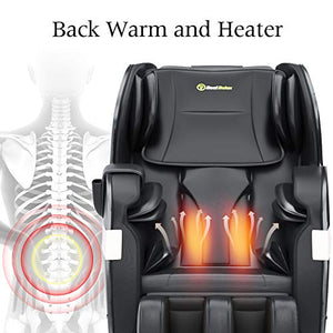 Real Relax | 2020 Massage Chair, Full Body Zero Gravity Shiatsu Recliner with Bluetooth and Led Light, Black