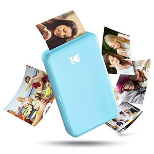 Kodak Mini 2 HD Wireless Portable Mobile Instant Photo Printer, Print Social Media Photos, Premium Quality Full Color Prints – Compatible w/iOS & Android Devices (Blue)