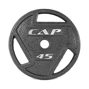 CAP Barbell 2-Inch Olympic Grip Plate | 45lb Plate | Black