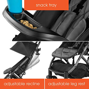 Summer 3Dpac CS Compact Fold Stroller, Black – Compact Car Seat Adaptable Baby Stroller – Lightweight Stroller with Convenient One-Hand Fold, Reclining Seat and Extra-Large Canopy