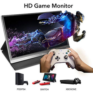 Portable Monitor - Lepow 15.6 Inch Computer Display 1920×1080 Full HD IPS Screen USB C Gaming Monitor with Type-C Mini HDMI for Laptop PC MAC Phone Xbox PS4, Include Smart Cover & Screen Protector