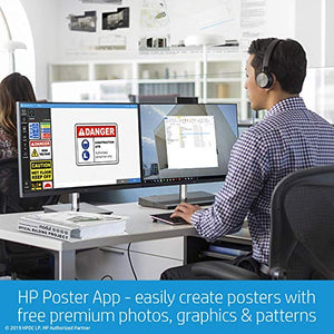 HP DesignJet T125 Large Format Compact Wireless Plotter Printer - 24", with Mobile Printing (5ZY57A)