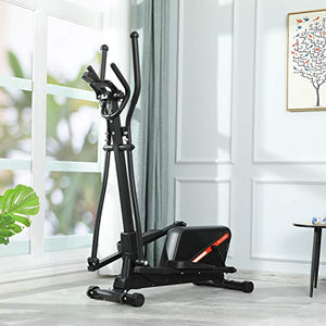 Kicode Magnetic Elliptical Machine Trainer for Home use, Cardio Fitness Equipment with Digital Monitor and 16 Level Adjustable Magnetic Resistance