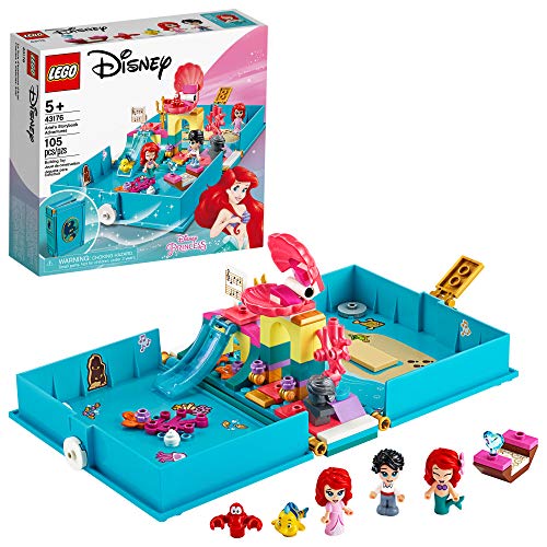 LEGO Disney Ariel’s Storybook Adventures 43176 Creative Little Mermaid Building Kit, New 2020 (105 Pieces)