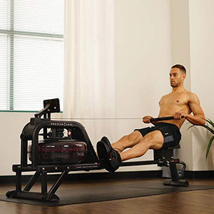Sunny Health & Fitness | Obsidian Surge | Water Rowing Machine Rower | w/LCD Monitor | SF-RW5713