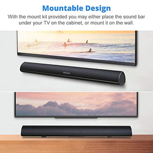 80 Watt Sound Bar, BESTISAN Sound Bars for TV of Home Theater System (Bluetooth 5.0, 34 inch, DSP, Strong Bass, Wireless Wired Connections, Bass Adjustable, Wall Mountable)