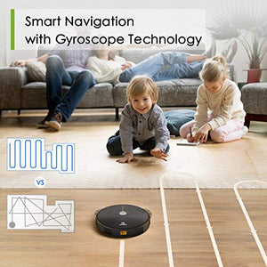 MOOSOO RT30 Robot Vacuum Cleaner - Wi-Fi Connected, 2000Pa Suction,6 Cleaning Modes,Quiet, Super-Thin, Self-Charging Robotic Vacuum Cleaner,Works with Alexa, Ideal for Pet Hair, Carpets, Hard Floors