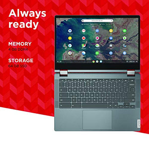 Lenovo Chromebook Flex 5 13" Laptop, FHD (1920 x 1080) Touch Display, Intel Core i3-10110U Processor, 4GB DDR4 OnBoard RAM, 64GB SSD, Intel Integrated Graphics, Chrome OS, 82B80006UX, Graphite Grey