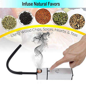 NIA Portable Smoke Infuser Hand-held Cold Smoking Gun Small Kitchen Smoker for Food including Any Meat, Cheese & Cocktails