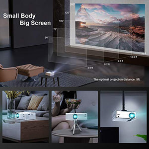 Projector, YABER Y61 WiFi Mini Projector 5500 Lux Full HD 1080P and 200" Supported, Portable Wireless Mirroring Projector for iOS/Android/TV Stick/PS4/PC Home & Outdoor