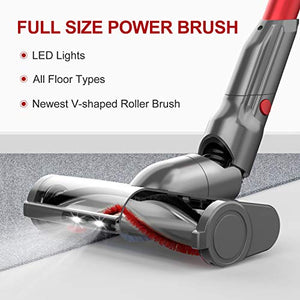 Cordless Vacuum Cleaner, ONSON Powerful Suction Stick Vacuum 4 in 1 Handheld Vacuum for Home Hard Floor Carpet Pet Hair, Lightweight