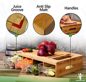 See why the Bamboo Cutting Board with Containers is blowing up on TikTok.   #TikTokMadeMeBuyIt