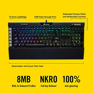 Corsair | K95 RGB Platinum Mechanical Gaming Keyboard, Cherry MX Switches, RGB LED Backlit, Black 