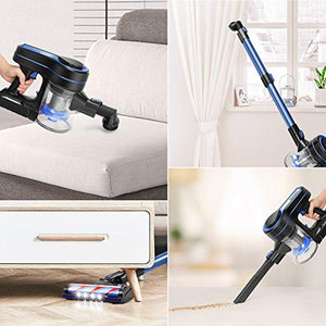 APOSEN Cordless Vacuum Cleaner, 18KPa Powerful Suction 250W Brushless Motor 4 in 1 Stick Vacuum for Home Hard Floor Carpet Car Pet H250 Blue