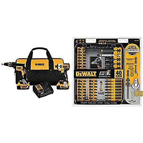 DEWALT 20V MAX XR Drywall Screw Gun & Impact Driver Kit, 4.0-Amp Hour (DCK267M2)