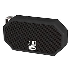 Altec Lansing Mini H2O - Wireless, Bluetooth, Waterproof Speaker, Floating, IP67, Portable Speaker, Strong Bass, Rich Stereo System, Microphone, 30 ft Range, Lightweight, 6-Hour Battery, (Black)