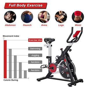 VIGBODY Exercise Bike Stationary Indoor Cycling Bike for Home Gym Workout Upright Belt Drive Bike