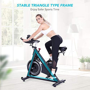 MaxKare Magnetic Exercise Bikes Stationary Belt Drive Indoor Cycling Bike with High Weight Capacity Adjustable Magnetic Resistance w/LCD Monitor