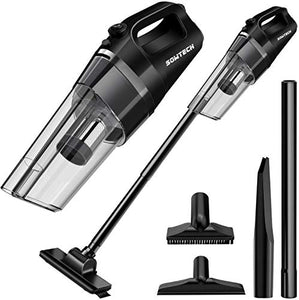 Cordless Vacuum Cleaner, Double Cyclonic Suction Rechargeable Stick Handheld Vacuum Cleaner Multifunctional 9 in 1 Stick Handheld Vacuum for Home, Hard Floor, Carpet, Car