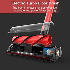 MOOSOO Cordless Vacuum, 23Kpa 4-in-1 Stick Vacuum Cleaner Brushless Motor Ultra-Quiet with Upgraded LED Floor Head for Hard Floor