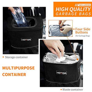 See why the HOTOR Car Trash Can with Lid and Storage Pockets is blowing up on TikTok.   #TikTokMadeMeBuyIt