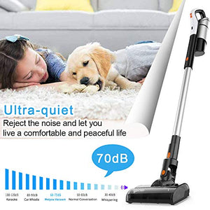 Meiyou Cordless Vacuum, Rechargeable 4-in-1 Stick Vacuum Cleaner with 18KPa Cyclonic Suction, Lightweight Cordless Vacuum Cleaner, Portable Handheld Vacuum for Home Carpet Hard Floor Car Pet Hair