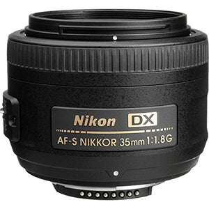 Nikon | AF-S DX NIKKOR 35mm f/1.8G Lens with Auto Focus for Nikon DSLR Cameras, Black