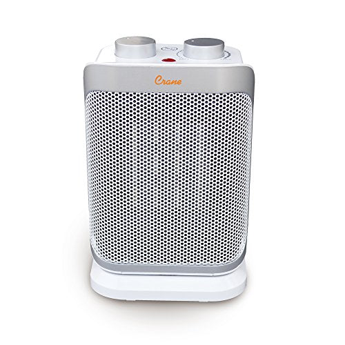 Crane Mini Electric Tower Personal Heater | Ceramic Oscillating Heater | 1500 Watt