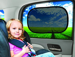 Enovoe Car Window Shade - 19"x12" Cling Sunshade for Car Windows - Sun, Glare and UV Rays Protection for Your Child - Baby Side Window Car Sun Shades