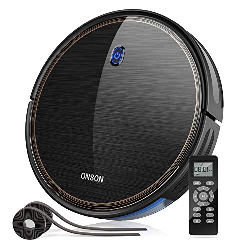 Robot Vacuum, GOOVI by ONSON 2100Pa Upgrade Robotic Vacuum Cleaner with Gyroscope, Self-Charging Vacuum with Boundary Strips, Pet Hair, Hard Floor, Carpets