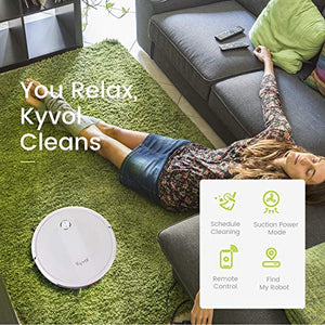 Kyvol Cybovac E20 Robot Vacuum Cleaner, 2000Pa Suction, 150 min Runtime, Boundary Strips Included, Quiet, Slim, Self-Charging, Works with Alexa, Ideal for Pet Hair, Carpets, Hard Floors