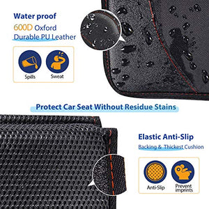Gimars XL Thickest EPE Cushion Car Seat Protector Mat, Large Waterproof 600D Fabric Child Baby Seat Protector with Storage Pockets for SUV, Sedan, Truck, Leather and Fabric Car Seat, 2 Packs
