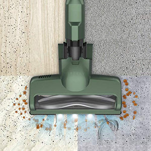 ORFELD Cordless Vacuum 4 in 1 Extendable Stick Vacuum Cleaner Handheld Self-Standing Powerful Suction for Hardwood Floor Carpet Pet Hair Car, Ultra-Lightweight Green/Black