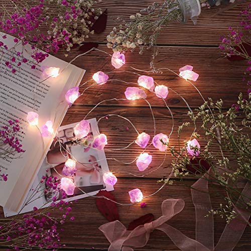 Amethyst Raw Stones Decorative String Lights