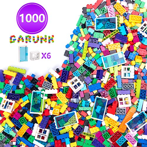 GARUNK Building Bricks 1000 Pieces Set, 1000 Pieces Classic Building Blocks in 11 Colors Compatible with All Major Brands