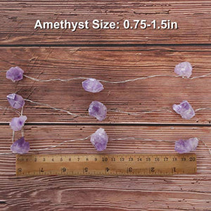 Amethyst Raw Stones Decorative String Lights