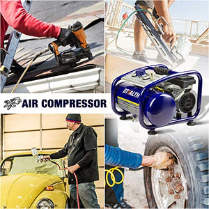 Stealth Portable Air Compressor, 3 Gallon, Ultra Quiet, Oil-Free Pump, 1 HP, 150 PSI, Electric Air Tool SAQ-1301