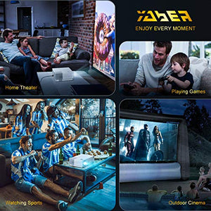 YABER Y31 Native 1920x 1080P Projector 7200 Lux Upgrade Full HD Video Projector, ±50° 4D Keystone Correction Support 4K, LCD LED Home Theater Projector Compatible with Phone,PC,TV Box,PS4