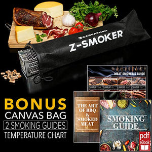 Carpathen Smoke Tube - Pellet Smoker for Gas Grill, Electric, Charcoal Grills or Smokers - Billows 5 Hours of Amazing Cold Smoke Ideal for Smoking Cheese, Fish, Pork, Beef, Nuts - 12" Stainless Steel Made