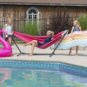 Retail therapy is for treating yourself.  Consider a Double Polyester Hammock with 9ft Steel Stand.